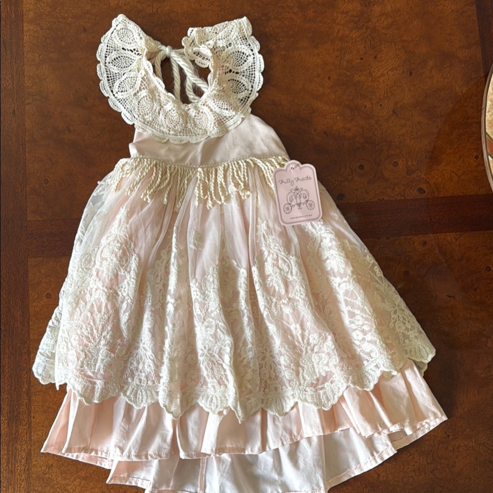 Frilly Frocks Boho Lace Dress - NWT - Girls Size 6 $60